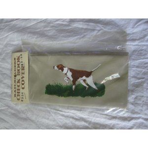 Vintage‎ Check Book Cover Leatherette Railroaders Hunting Dog